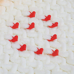 50pcs Red Heart Shaped Locking Stitch Markers for Knitting Stitch Counters