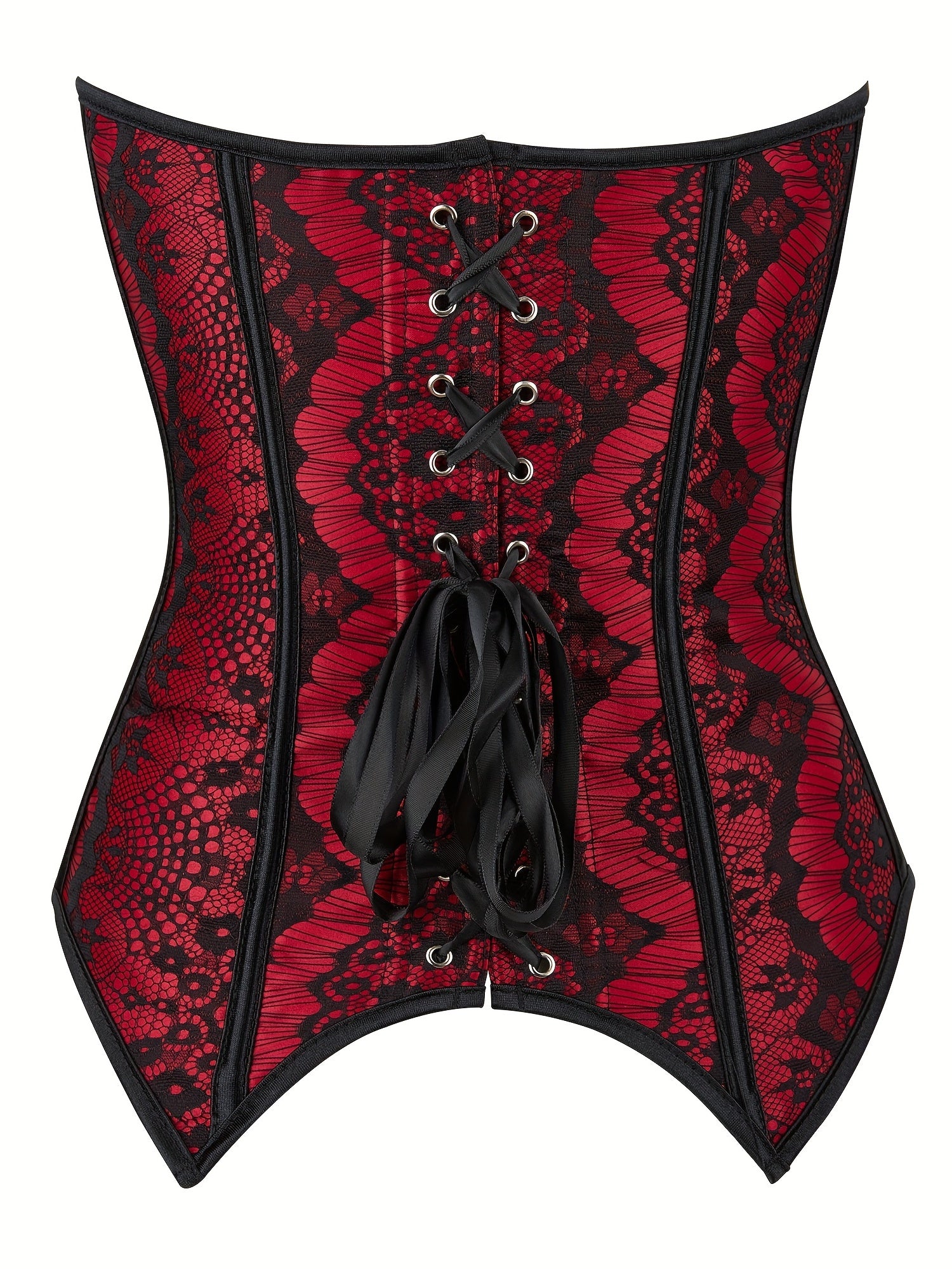 Lace Patchwork Bustier Gothic Waist Corset Shaping Top Women's Shapewear