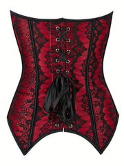 Lace Patchwork Bustier Gothic Waist Corset Shaping Top Women's Shapewear