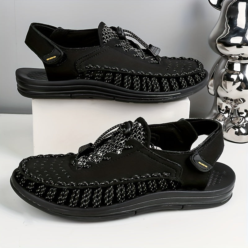 Men's Breathable Woven Sandals for Summer Beach Comfort