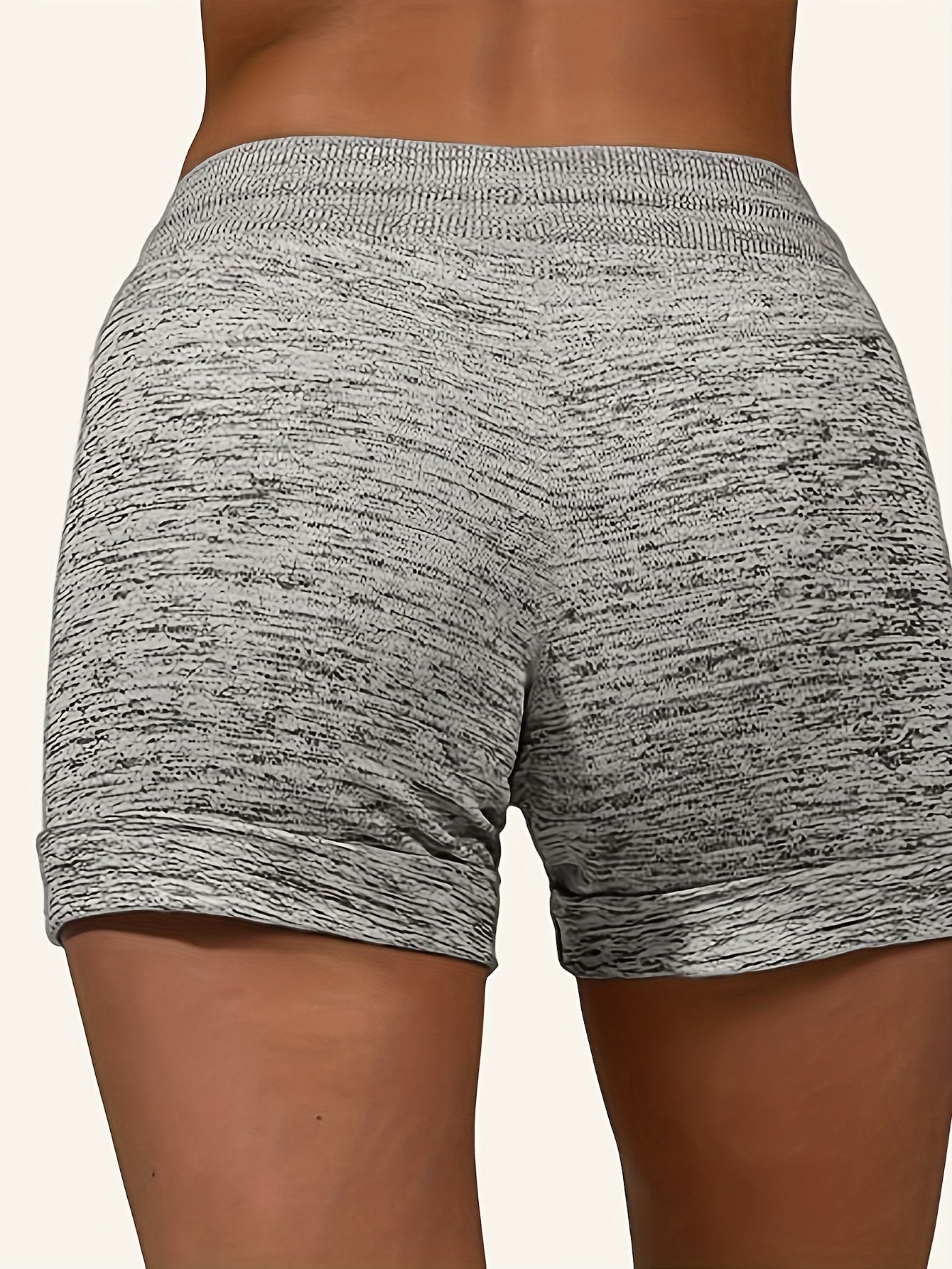 Lip Print Drawstring Shorts For Women