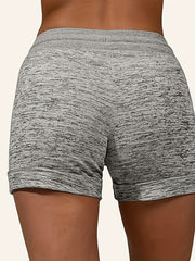 Lip Print Drawstring Shorts For Women