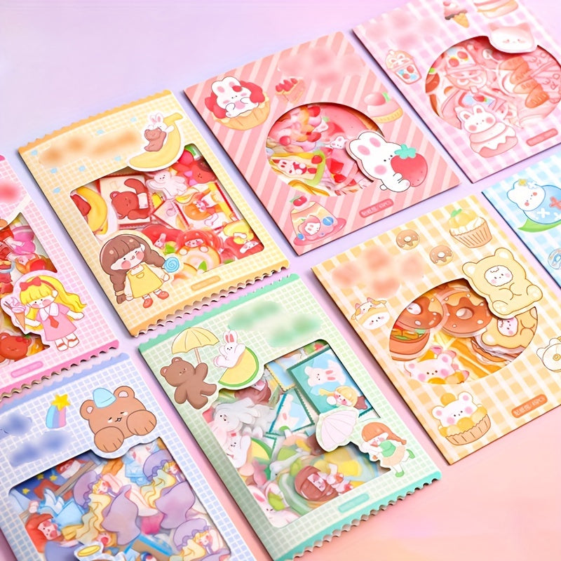 45pcs Cartoon Dessert Stickers - Waterproof and Adorable for Decorating