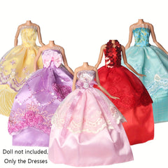 5pcs Doll Clothes Wedding Gowns Party Dresses for 29 Figures