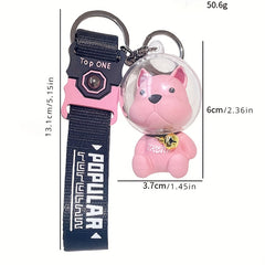 Cartoon Space Dog Keychain Funny Doll Bag Charm Christmas Gift