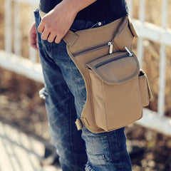 Canvas Waist And Leg Bag Tactical Multifunctional Leg Bag Men's Waist Bag