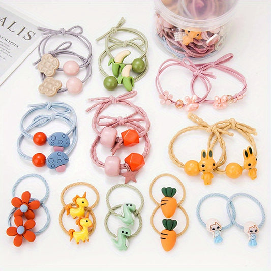 Kids Hair Rubber Band Cartoon Pattern Hair Rope Accessories
