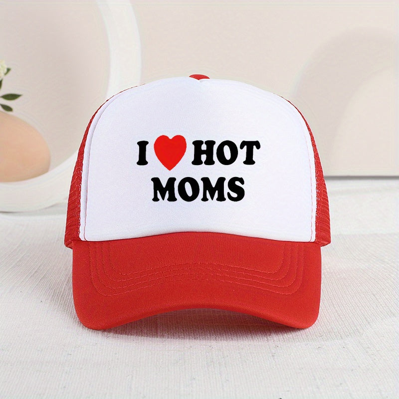 Hot Moms Baseball Cap Mesh Trucker Hat Adjustable Sunscreen Dad Hat