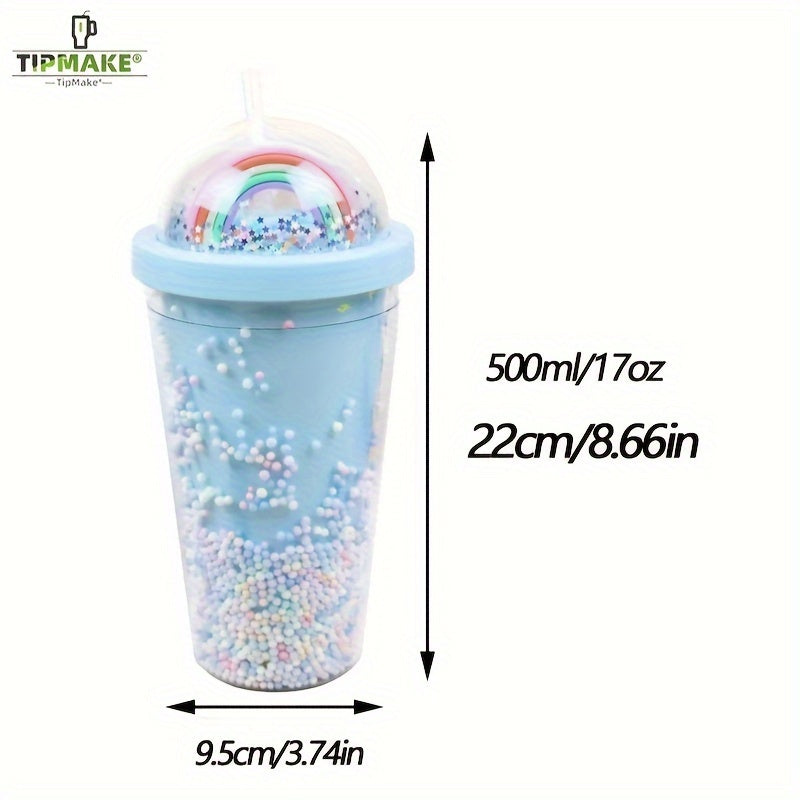 17oz Double Layer Plastic Cup for Outdoor Camping
