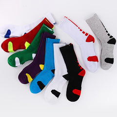 3 Pairs Men's Breathable Cotton Basketball Socks