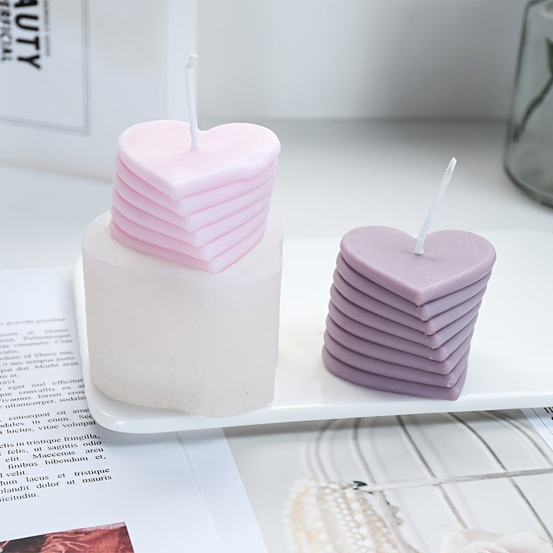 Heart Rotating Overlay Candle Silicone Mold