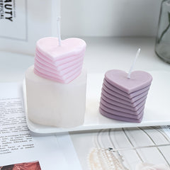 Heart Rotating Overlay Candle Silicone Mold