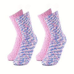 Soft Fuzzy Floor Socks Women's Mid Tube Stockings