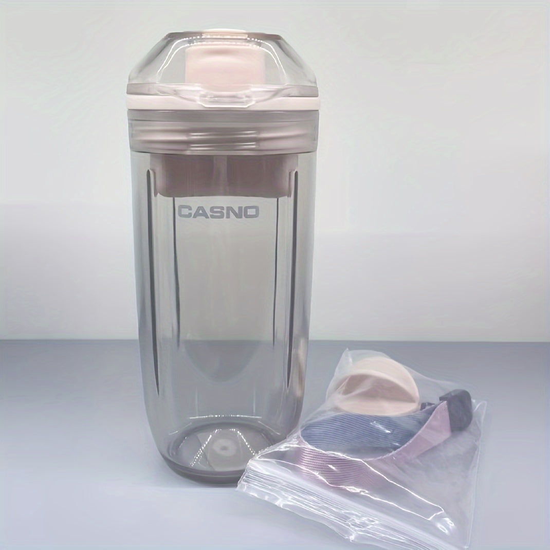 400ml Transparent Leakproof Water Bottle with Strap and Stirring Ball