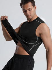 Men's Quick Dry Sleeveless Shirt Athletic Ice Silk Tank Top