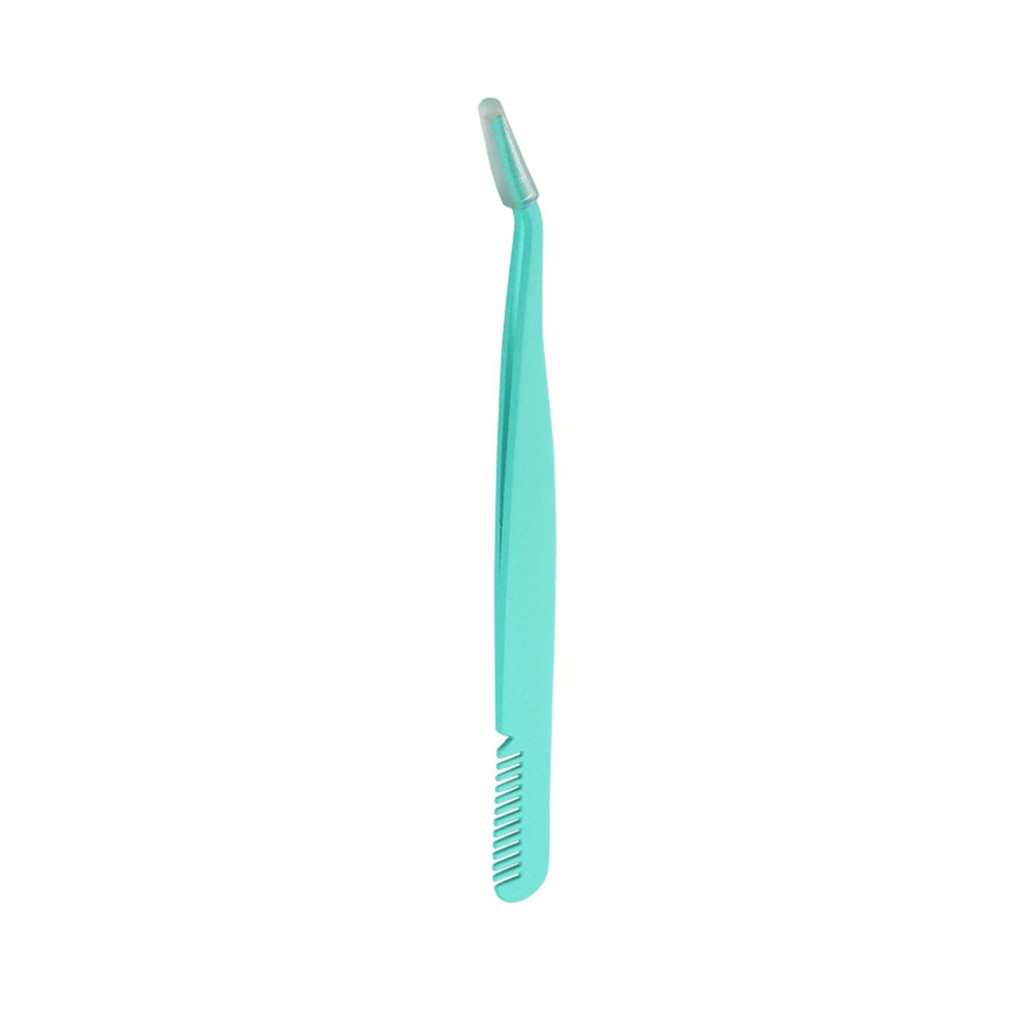 Eyelash Applicator Tool 2 in 1 Curved Lash Tweezers with Comb