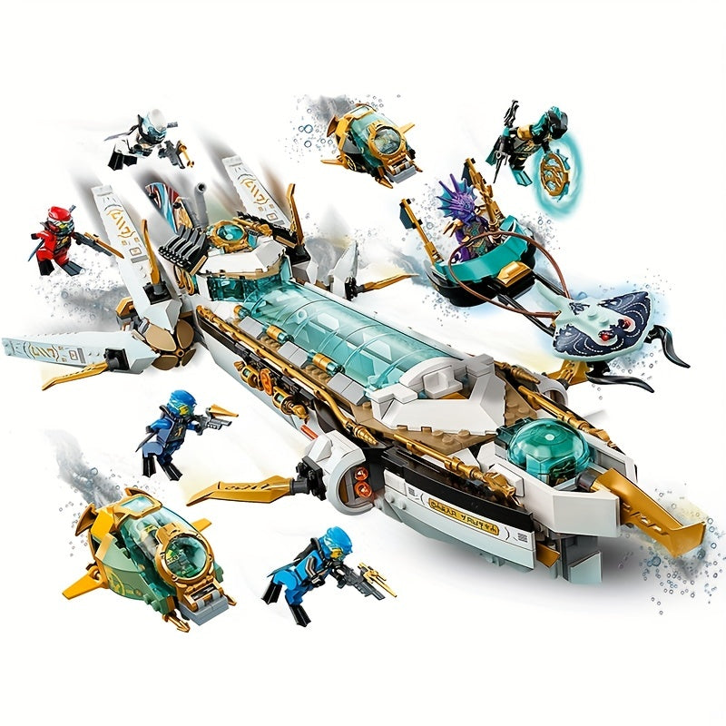 Underwater Adventure Building Block Toy with Mini Submarines & 10 Dolls
