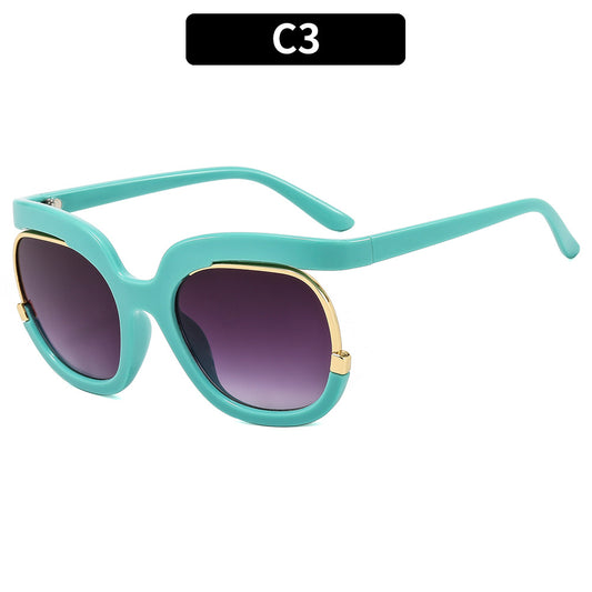 Oversize Frame Sunglasses UV400 Outdoor Travel Driving Vintage Ladies