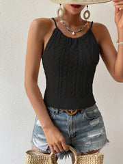 Y2K Lace Up Halter Cami Tank Top
