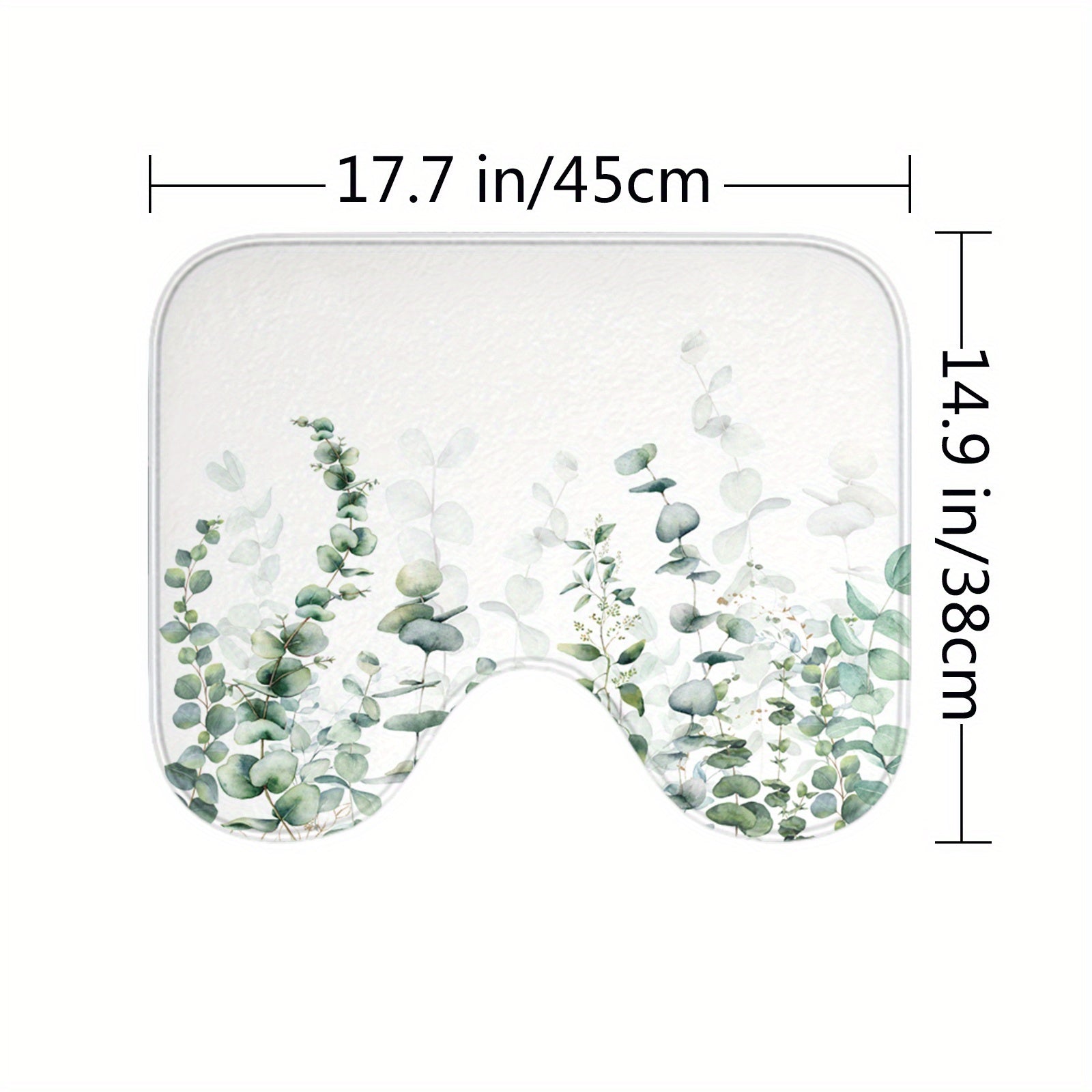 Watercolor Plant Shower Curtain Set Bathroom Decor 12 Hooks