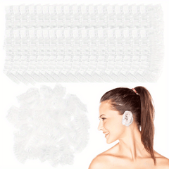 100pcs Disposable Earmuffs Ear Protectors For Hair Dying Bathing