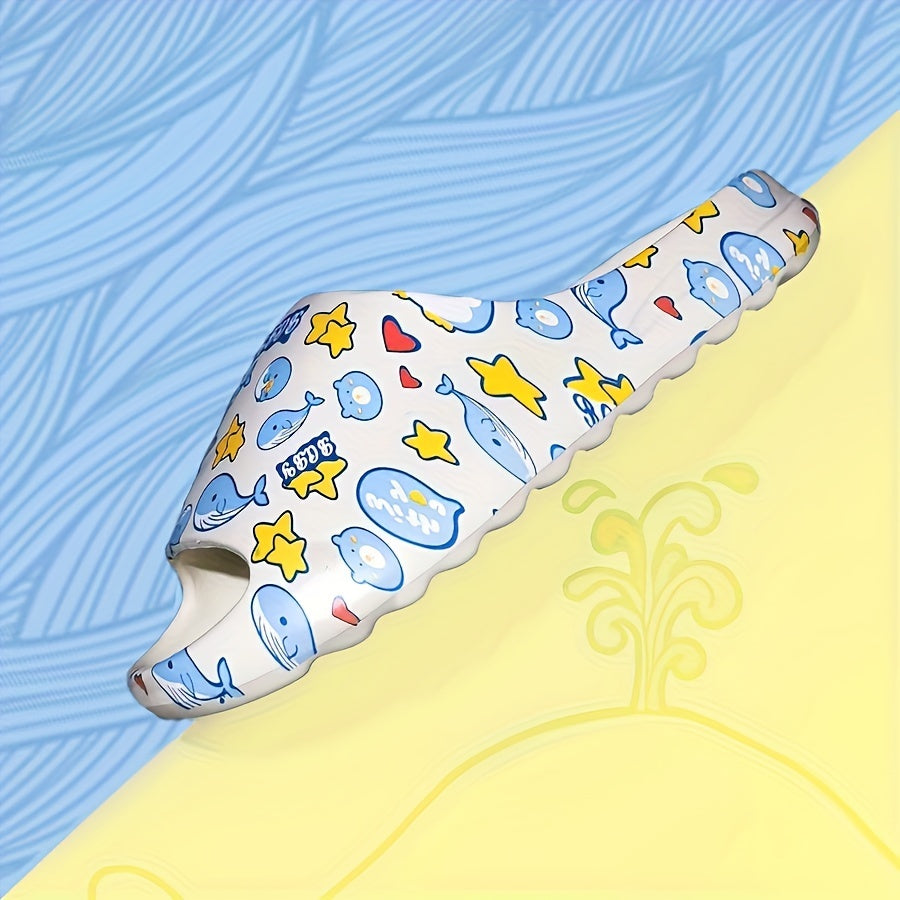 Women's Dolphin Print Cloud Slides Pillow Slippers