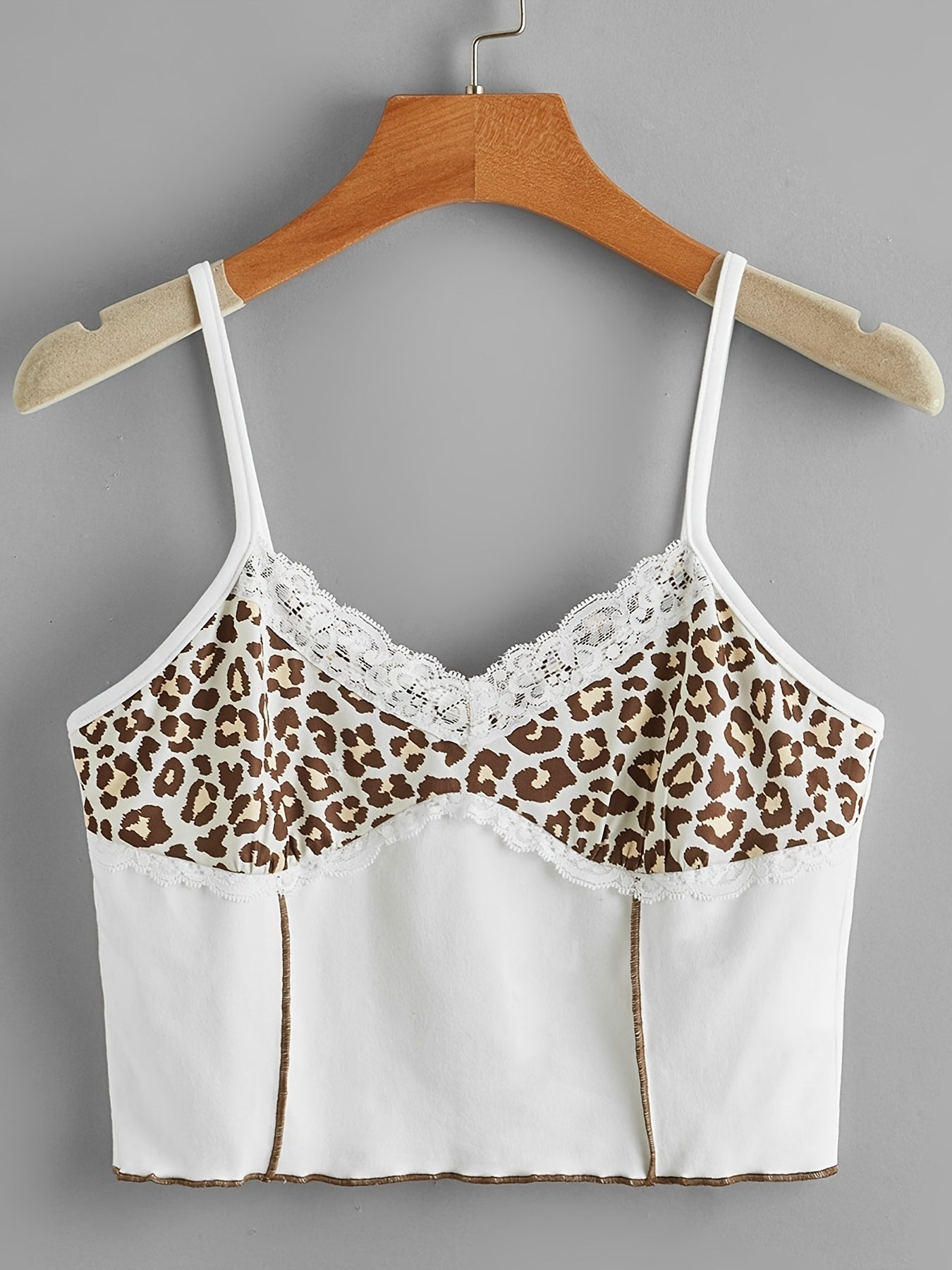 Leopard Print Crop Tank Top Y2K Sleeveless Tank Top For Summer