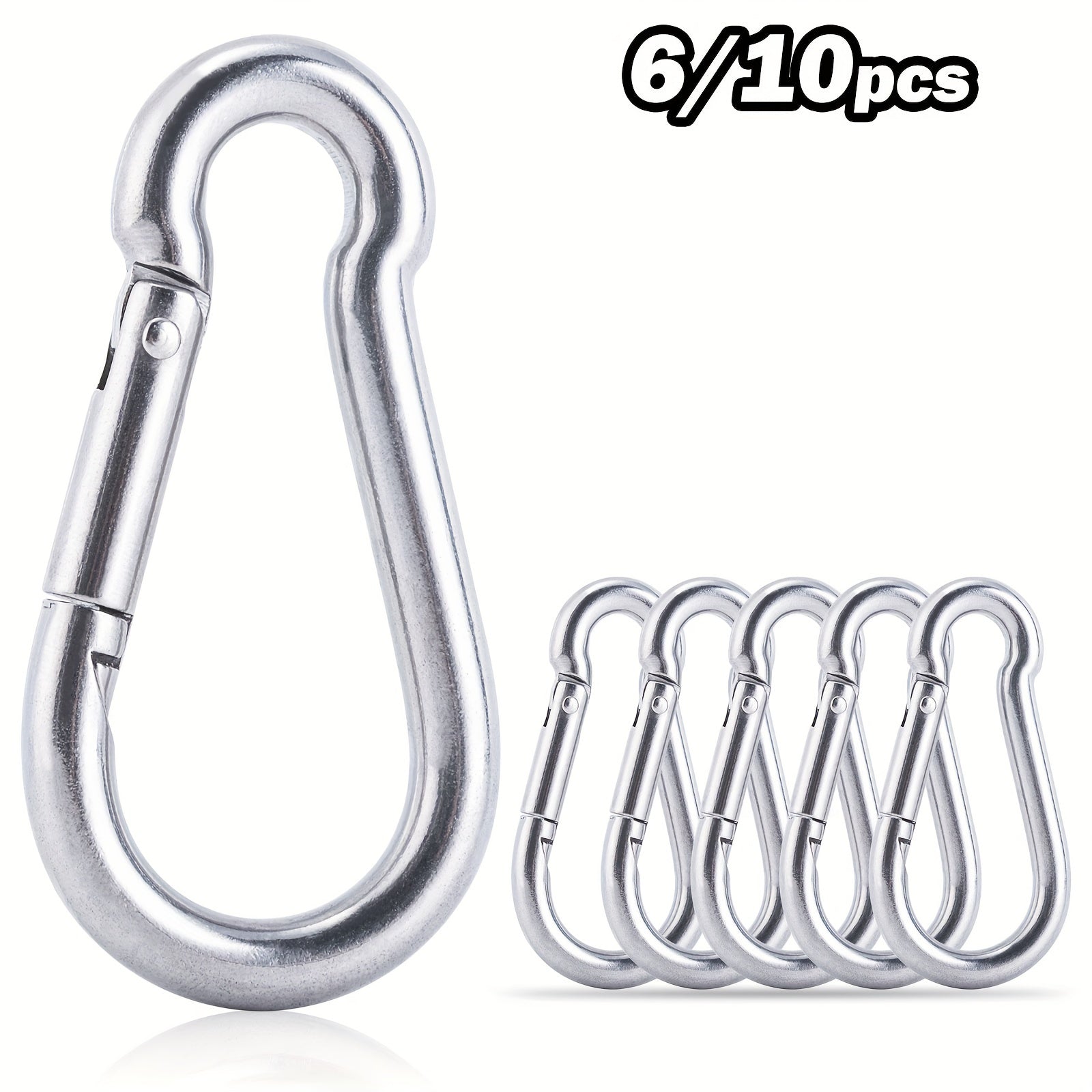 10pcs Durable Carabiner Heavy Duty Metal Buckles For Camping