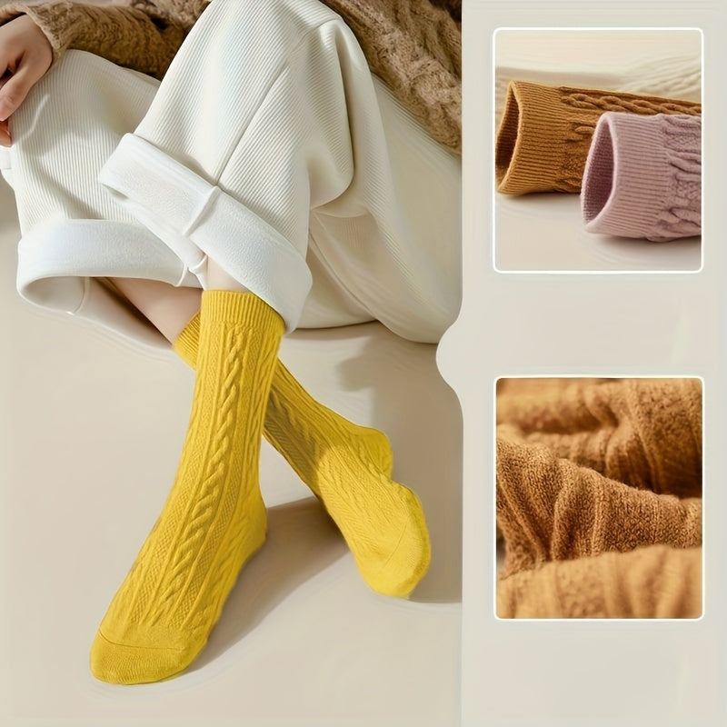 3 Pairs Men's Crew Socks Breathable Comfortable All Seasons Outdoor Wear