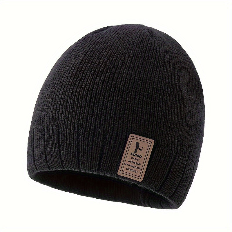 Beanie Winter Velvet Knitted Hat Outdoor Cycling Coldproof Ear Protection