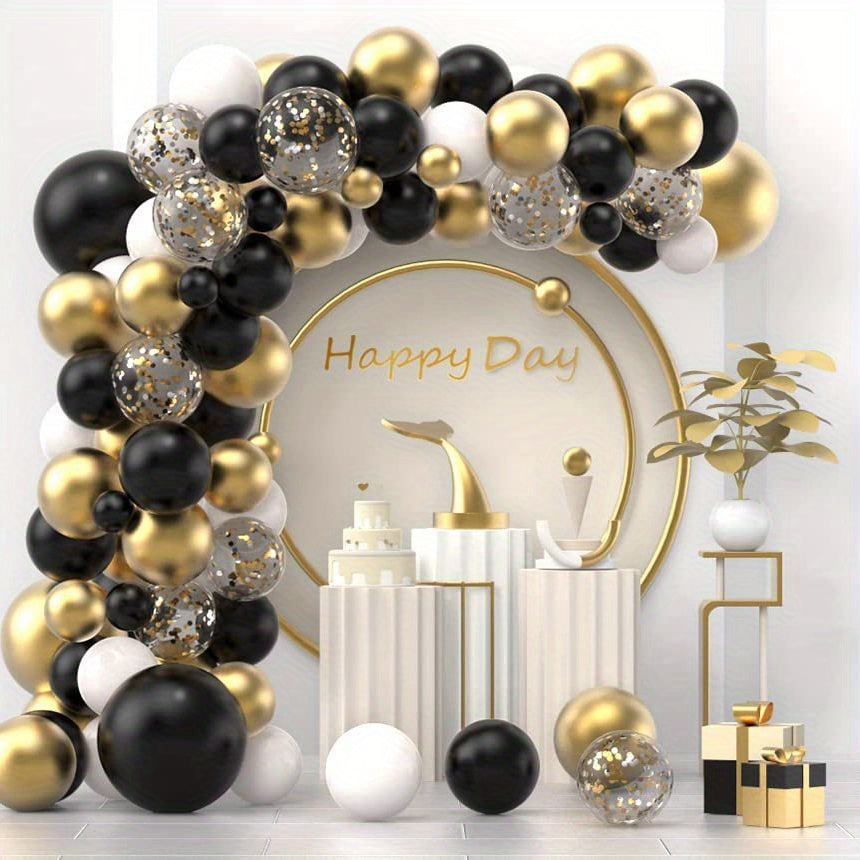 Golden Balloons Garland Arch Kit 124pcs for Events