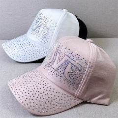 Sparkly Rhinestone Baseball Cap Adjustable Sun Hat