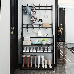 Triangle Shoe Rack for Indoor Storage - Space-Saving Coat and Hat Rack