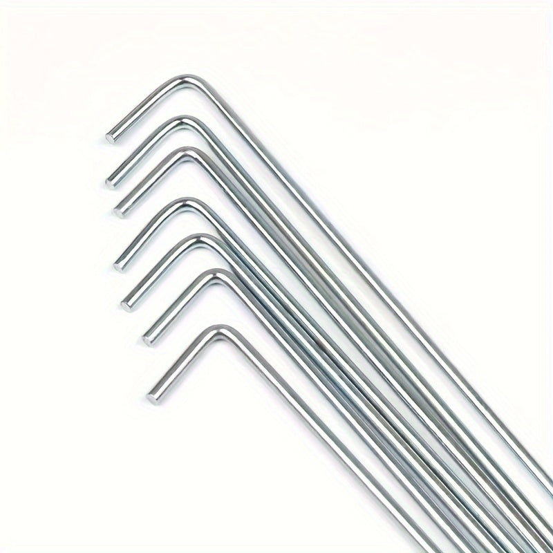 10pcs Heavy Duty Metal Stakes Tent Garden Pegs For Gardening And Canopy