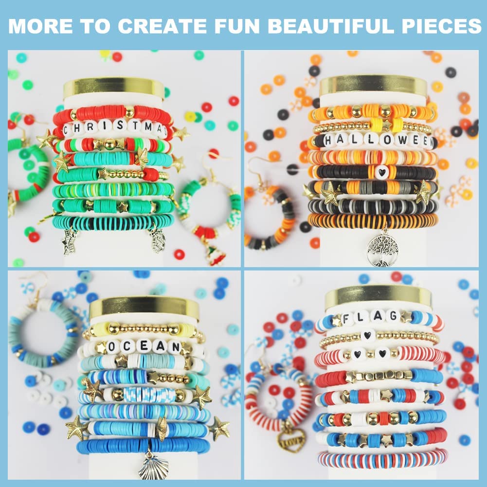Clay Beads Kit Smiley Face Letter DIY Bead Supplies