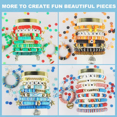 Clay Beads Kit Smiley Face Letter DIY Bead Supplies
