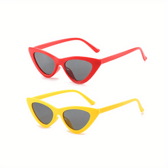 2 Pairs Triangle Cat's Eye Sunglasses for Men