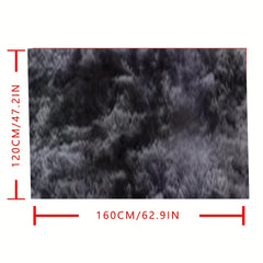 Dark Grey Tie Dye Shaggy Rug Soft Fluffy Carpet Non Slip Washable