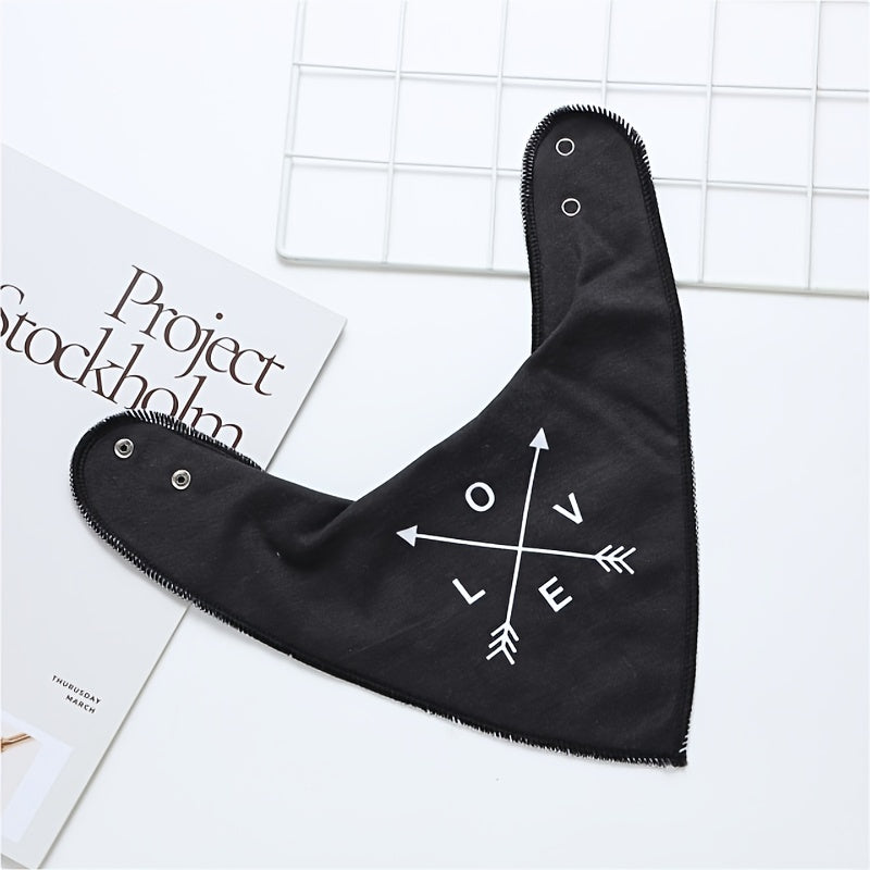 5pcs Cotton Absorbent Baby Triangle Towels Feeding Bibs