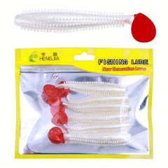 6pcs Paddle Tail Soft Lure Bionic Swimbait Fishing Accessories For Bass Carp