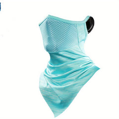 Summer Ice Silk Sun Protection Riding Ear Mask Mesh Breathable Sports Dustproof