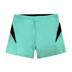 Men's Block Swim Trunks Vintage Style High Stretch Breathable Fabric