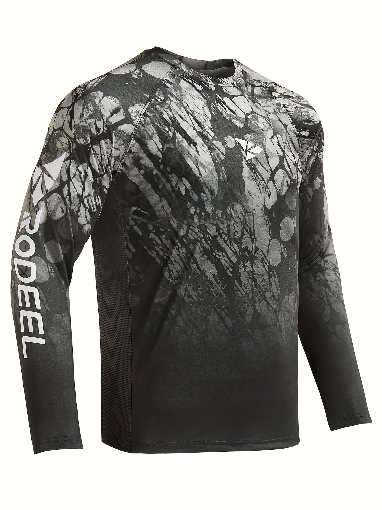 Men's Tie Dye UPF 50 Sun Protection Long Sleeve T-shirt for Outdoor Fishing
