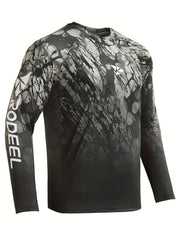 Men's Tie Dye UPF 50 Sun Protection Long Sleeve T-shirt for Outdoor Fishing