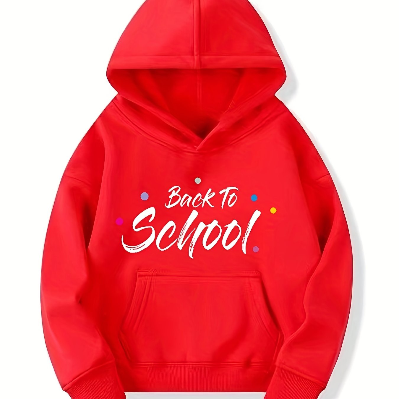 Girls' Back to School Pattern Hoodie Sweatshirt Top