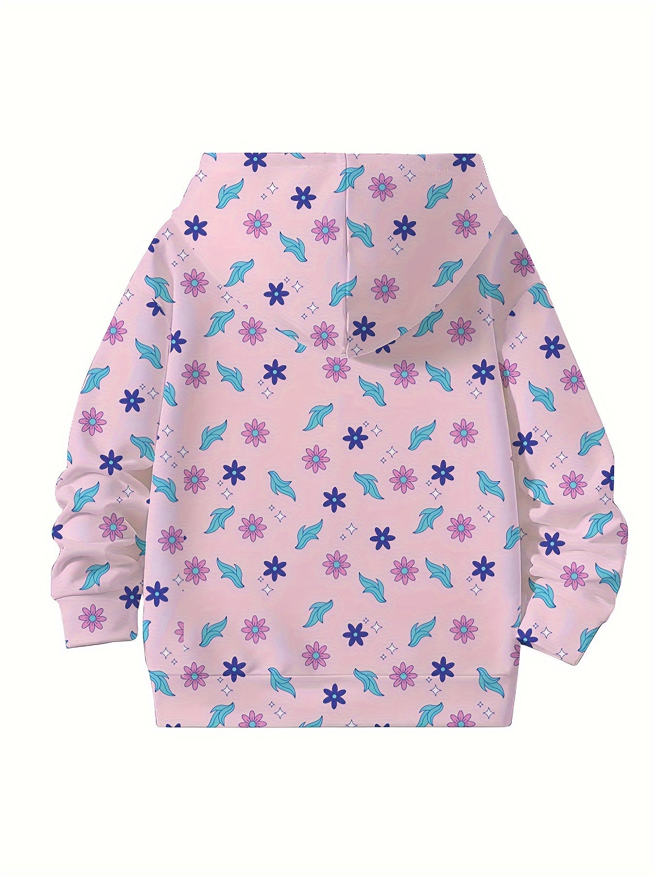 Butterfly Graphic Hooded Pullover Girls Sports Clothes