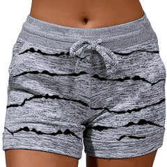 Striped Drawstring Shorts with Dual Pockets