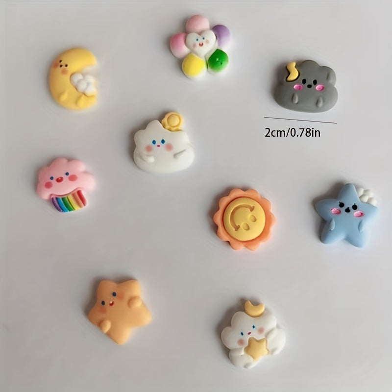 9pcs Weather Resin DIY Kit for Phone Case Hair Clip