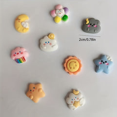 9pcs Weather Resin DIY Kit for Phone Case Hair Clip