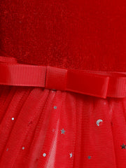Girls Sequin Mesh Sleeveless Princess Dress For Kids Children